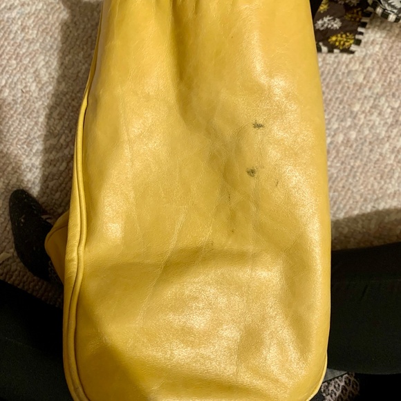 HOBO international yellow gold satchel shoulder bag tote - Picture 8 of 8